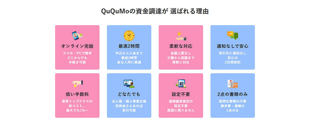 QuQuMoが選ばれる理由