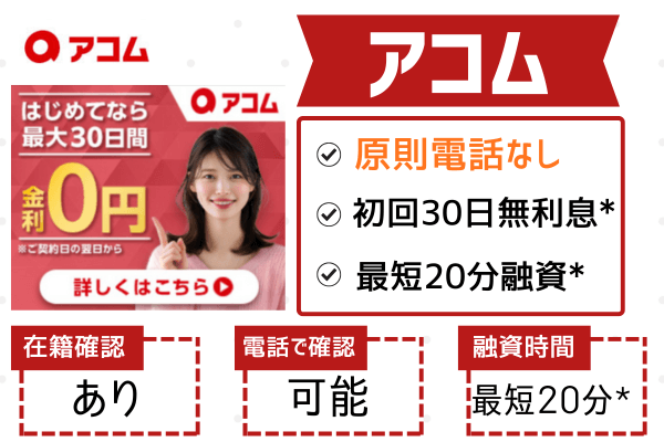 アコムの特徴画像